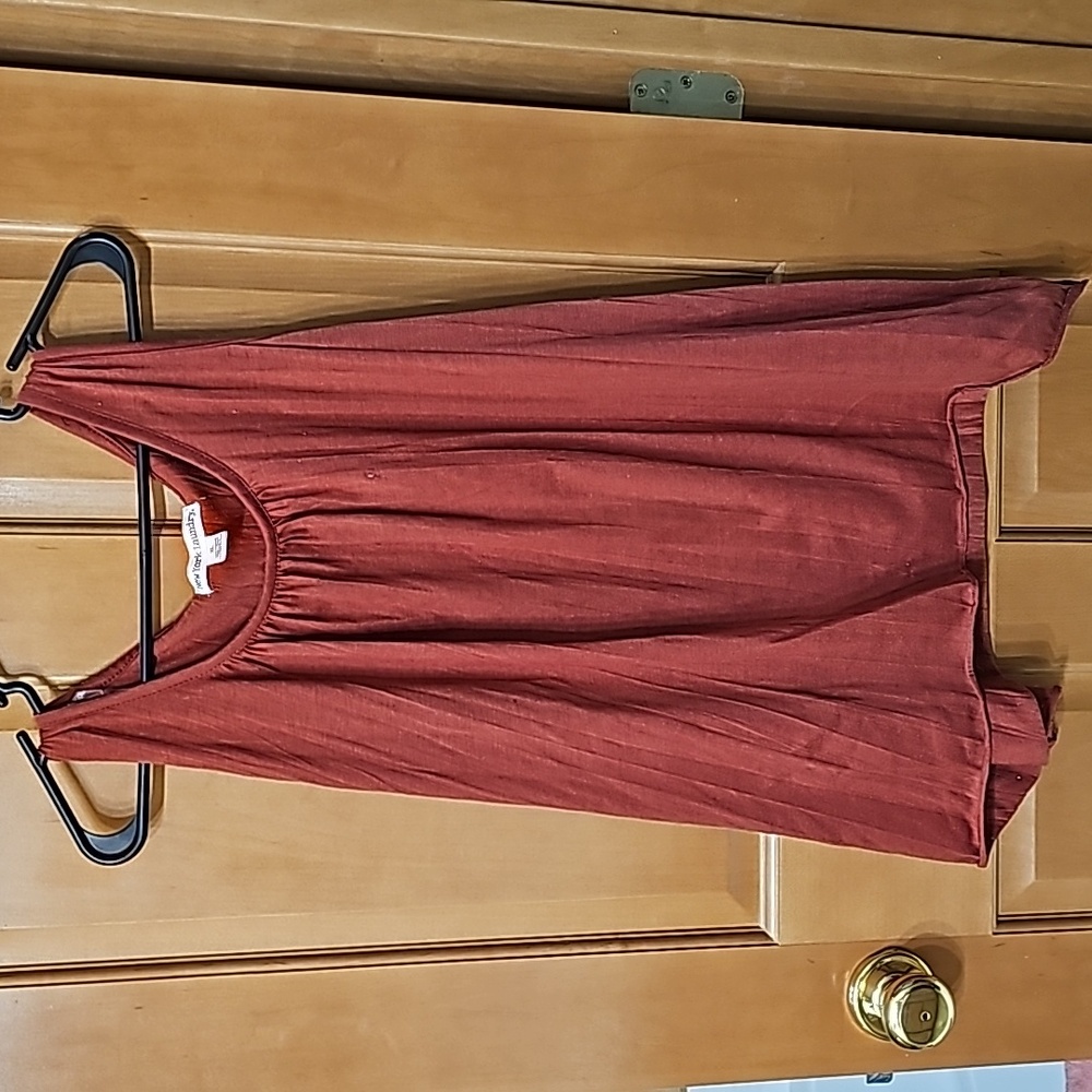 🆕️ New York Laundry Rust Colored Flared Tank Top Size XL